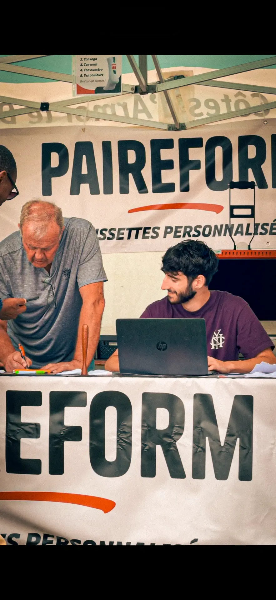 Stand Paireform lors d'un tournoi de club